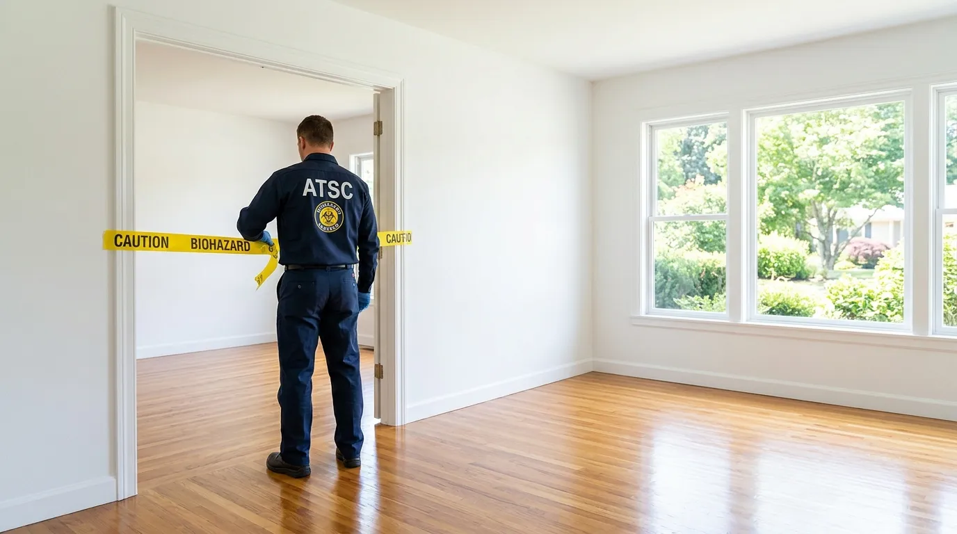 Certified biohazard cleanup crew performing Decomposition Cleanup in South Kingstown